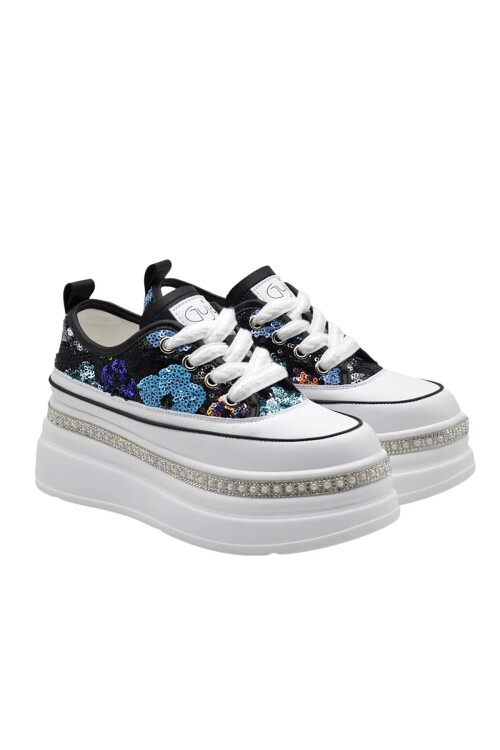 Black High Sole Womens Sneaker 25Y423-6 Z