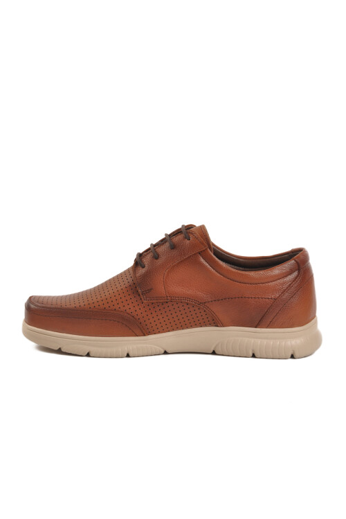 Tan Genuine Leather Mens Casual Shoes D2302 M