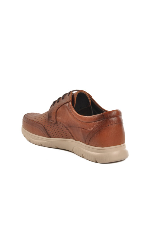 Tan Genuine Leather Mens Casual Shoes D2302 M