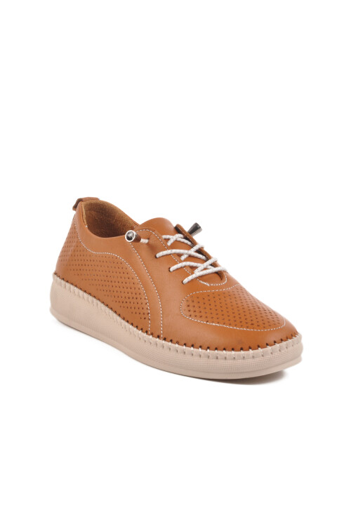 Taba Hakiki Deri Kadın Casual Ayakkabı 212 Z