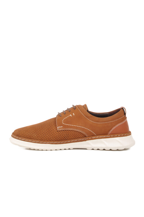 Tan Genuine Leather Mens Casual Shoes 2Y0923-8488 M