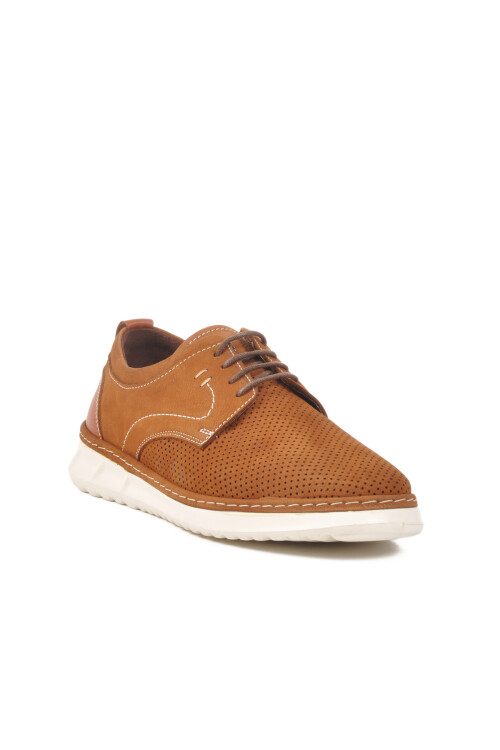 Tan Genuine Leather Mens Casual Shoes 2Y0923-8488 M