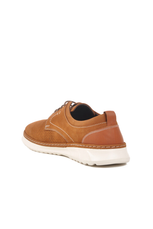 Tan Genuine Leather Mens Casual Shoes 2Y0923-8488 M