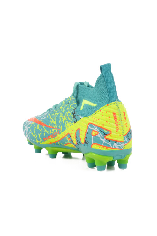 Turquoise Yellow Boys Football Cleats Air 565 F