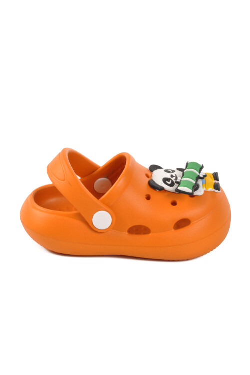 Orange Unisex Kids Sabo Slippers Yumurcak B