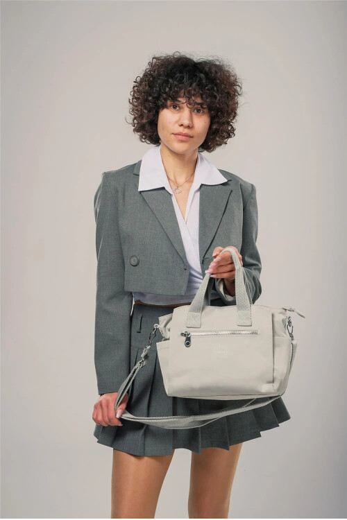 Light Gray Womens Hand and Shoulder Bag 17963