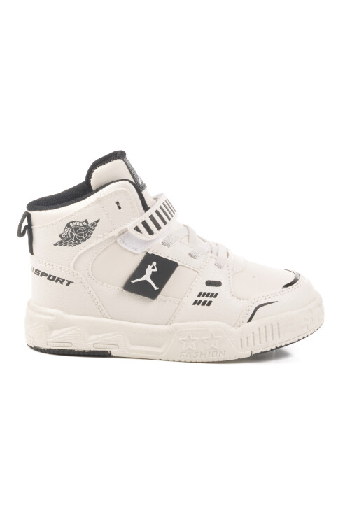 White Velcro Ankle Boy Sneaker King Long P