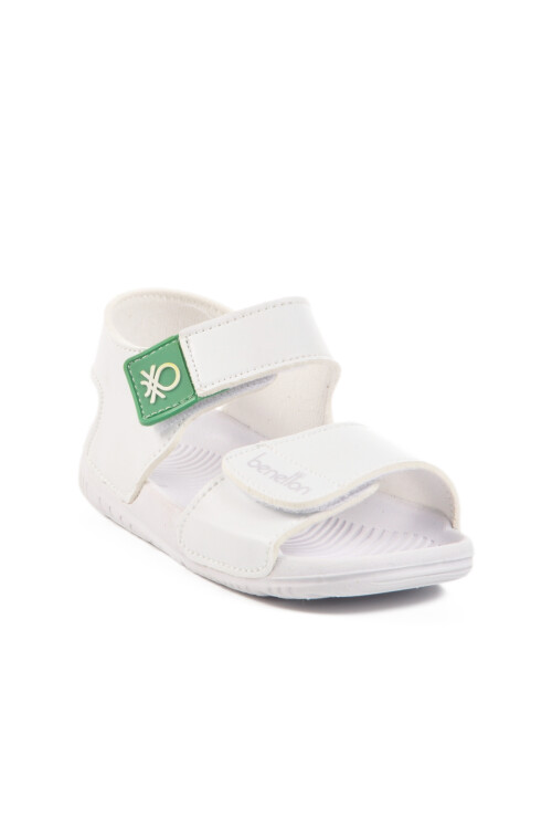 White Velcro Baby Girl Sandals BN-1252 B