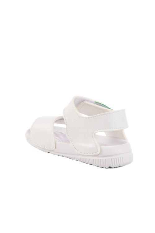 White Velcro Baby Girl Sandals BN-1252 B