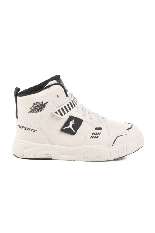 White Velcro Ankle Boy Sneaker King Long F