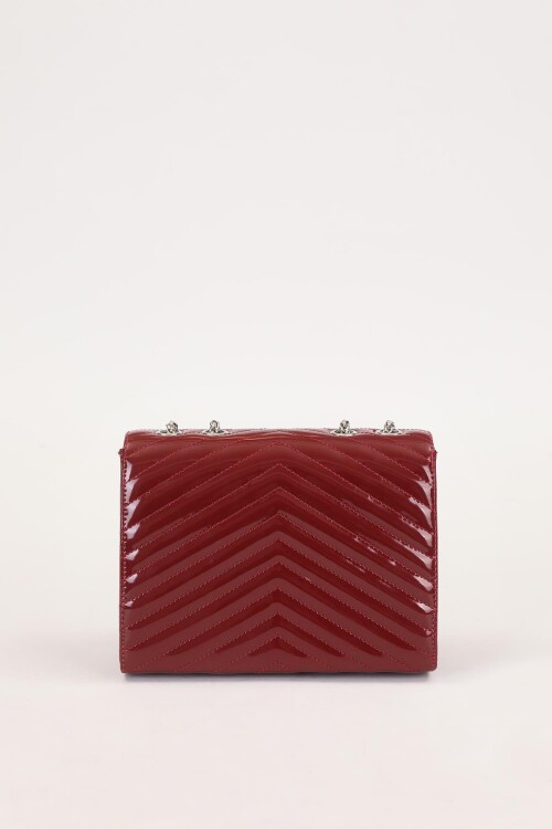 LevidorBordo Rugan Kadın Omuz Çantası 930076