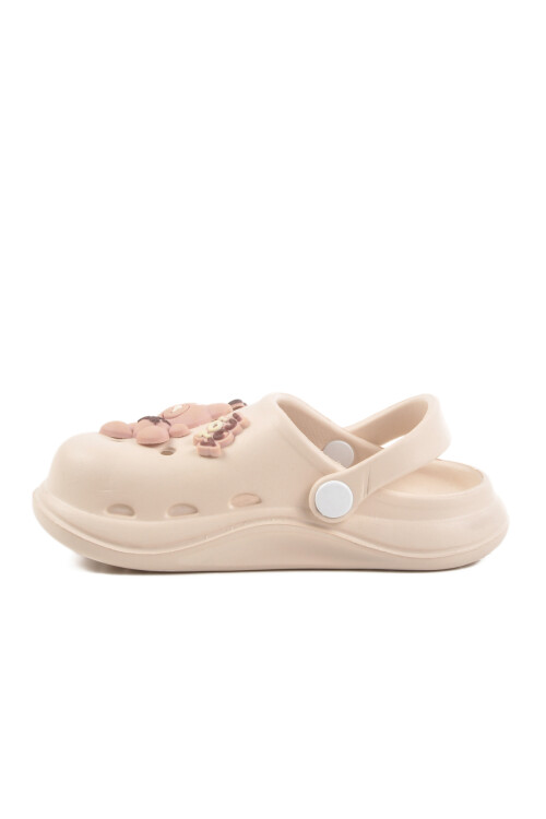 Ecru Eva Lightweight Girls Sabo Slippers 303 P
