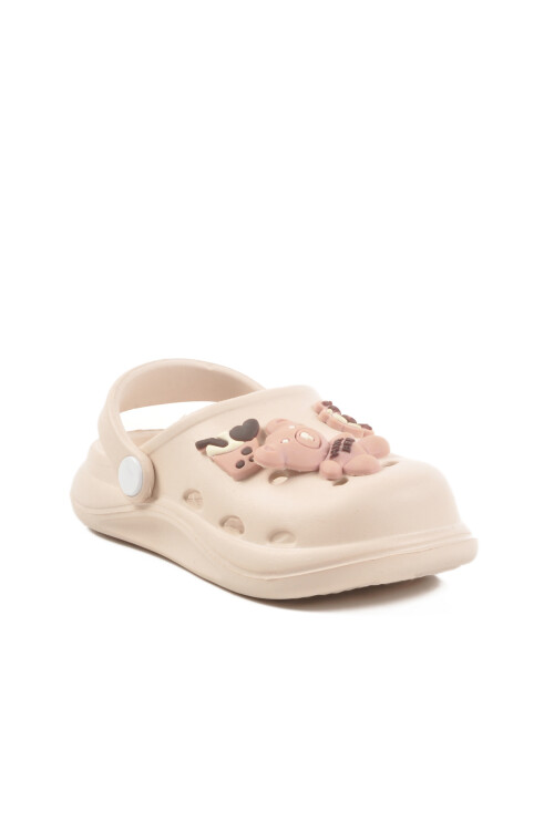Ecru Eva Lightweight Girls Sabo Slippers 303 P