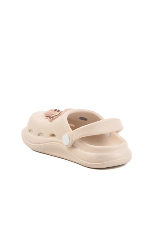 Ecru Eva Lightweight Girls Sabo Slippers 303 P