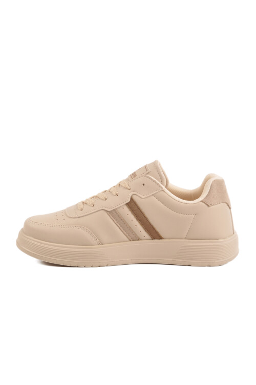 Beige Lace-Up Unisex Skin Sneakers 163 G