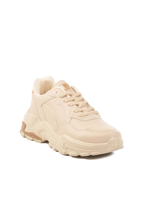 Ecru Skin Lace-Up Womens Sneakers 159 G