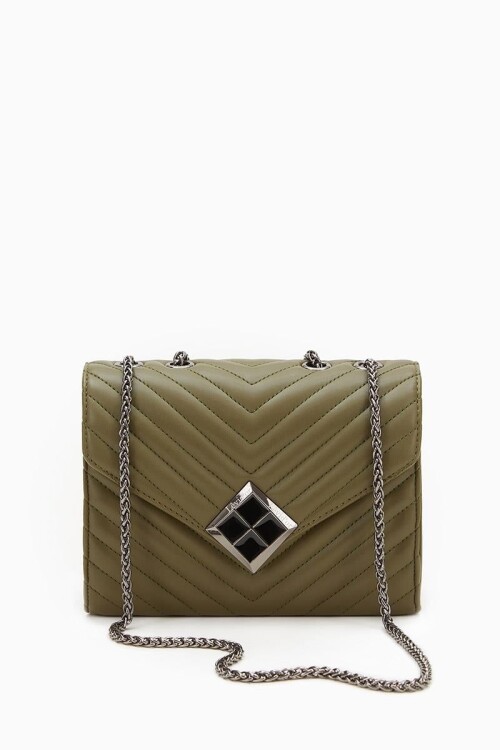 Khaki Womens Shoulder Bag 930076