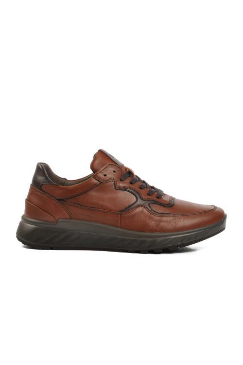 Brown Genuine Leather Orthopedic Mens Casual Shoes 28840 M