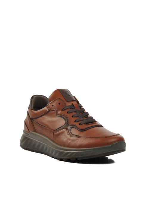 Brown Genuine Leather Orthopedic Mens Casual Shoes 28840 M