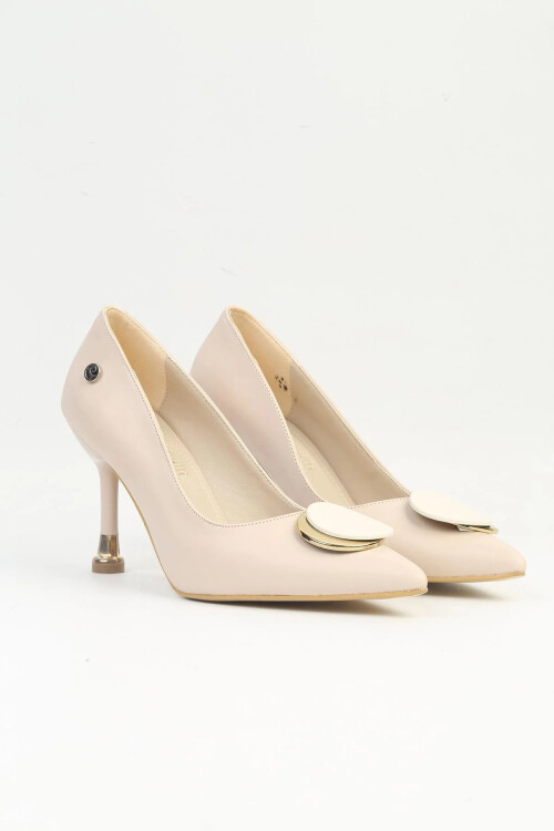 Pierre CardinCream Thin Heeled Women's Evening Shoes PC-54025 Z