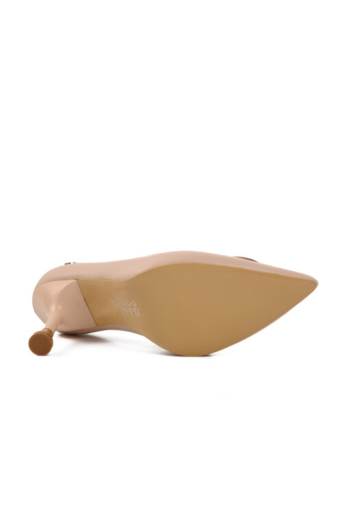 حذاء نسائي كريمي بكعب عالٍ PC-54021 Z