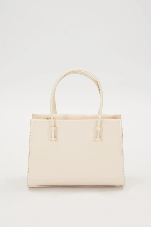 LevidorCream Patent Leather Women's Hand and Shoulder Bag 930156