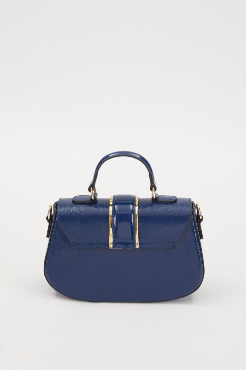 حقيبة كتف نسائية باللون الأزرق الداكن والجملي 930214