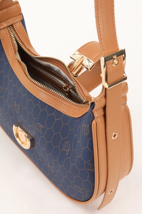 حقيبة يد وحقيبة كتف نسائية باللون الأزرق الداكن 930211