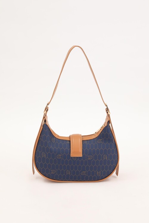 حقيبة يد وحقيبة كتف نسائية باللون الأزرق الداكن 930211