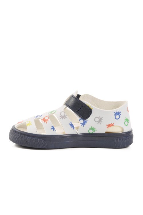 United Colors Of BenettonNavy Blue Velcro Girls Sandals BN-1410 P