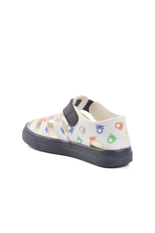 United Colors Of BenettonNavy Blue Velcro Girls Sandals BN-1410 P