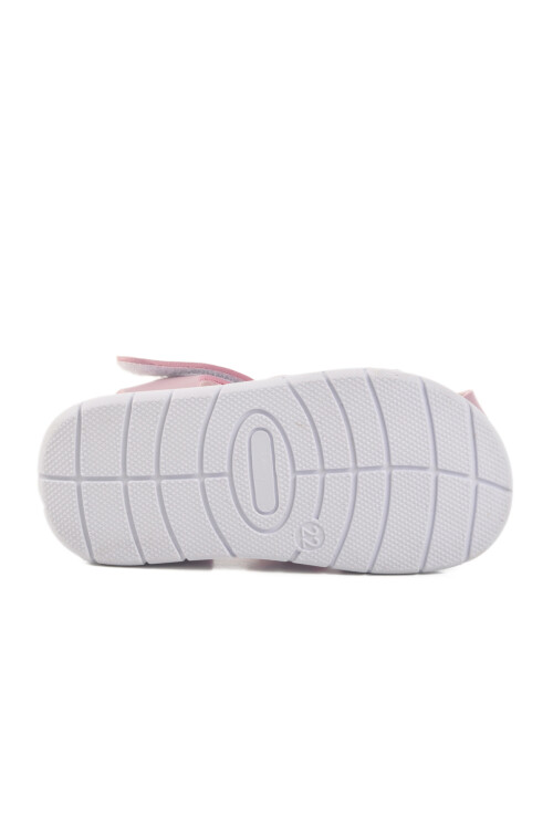 Lila Cırtlı Kız Bebek Sandalet BN-1245 B