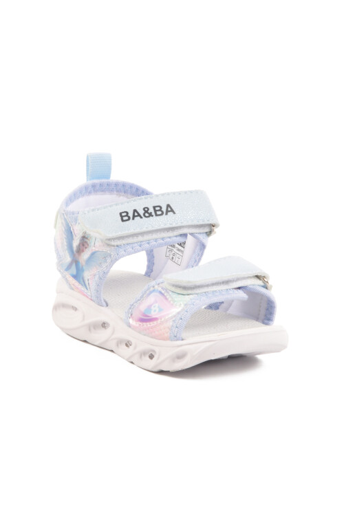 Blue Velcro Lighted Baby Girl Sandals 018129 B
