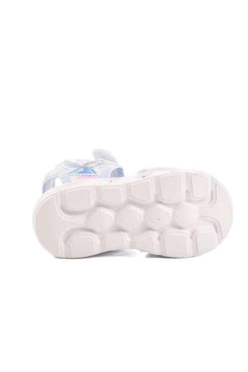 Blue Velcro Lighted Baby Girl Sandals 018129 B