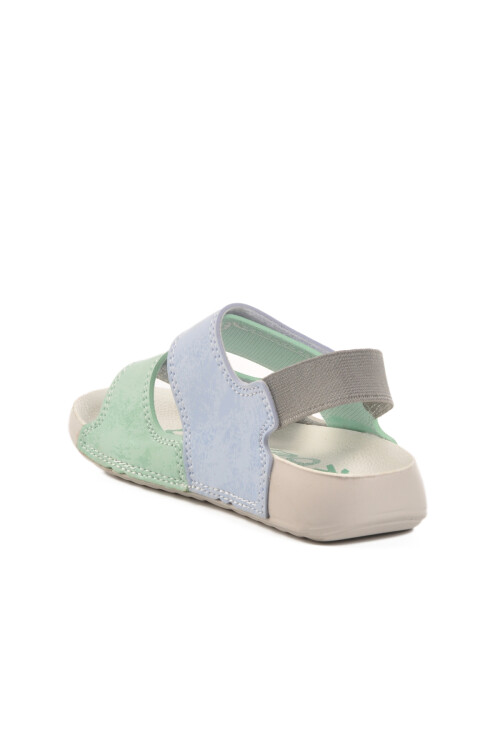 Yeşil Cırtlı Kız Çocuk Sandalet BN-1422 P