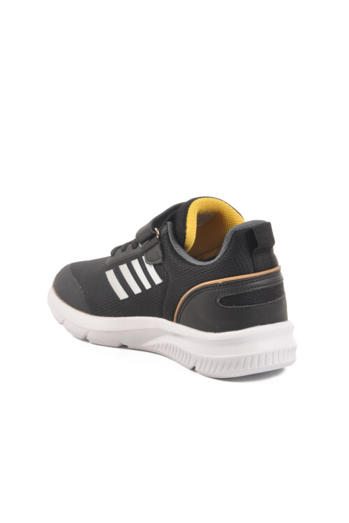 Black and White Velcro Mesh Lightweight Unisex Kids Sneakers Fav 100 F