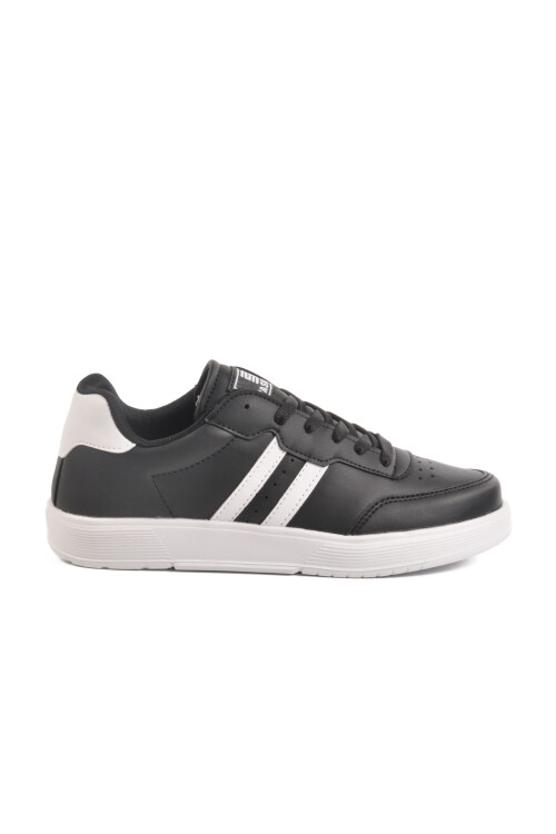 Black White Lace-Up Unisex Skin Sneakers 163 G