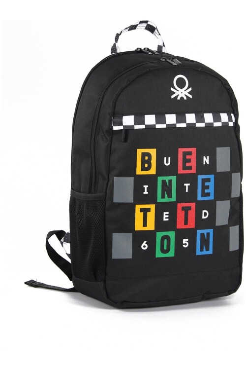 Siyah Beyaz Unisex Okul Çantası 03759