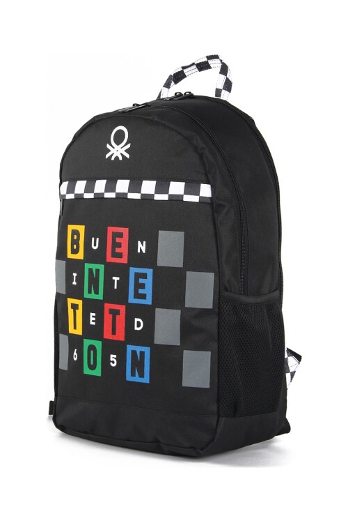 Siyah Beyaz Unisex Okul Çantası 03759