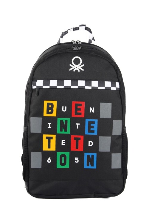 Siyah Beyaz Unisex Okul Çantası 03759