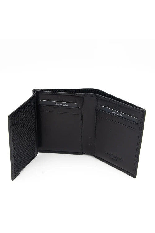 Black Genuine Leather Mens Wallet 2835