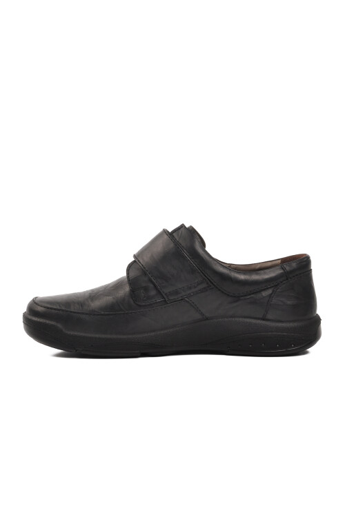 Black Genuine Leather Orthopedic Mens Casual Shoes 15000 M