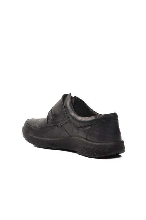 Black Genuine Leather Orthopedic Mens Casual Shoes 15000 M