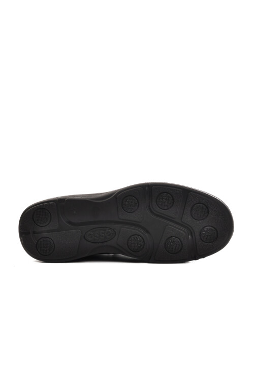 Siyah Hakiki Deri Ortopedik Erkek Casual Ayakkabı 15022 M