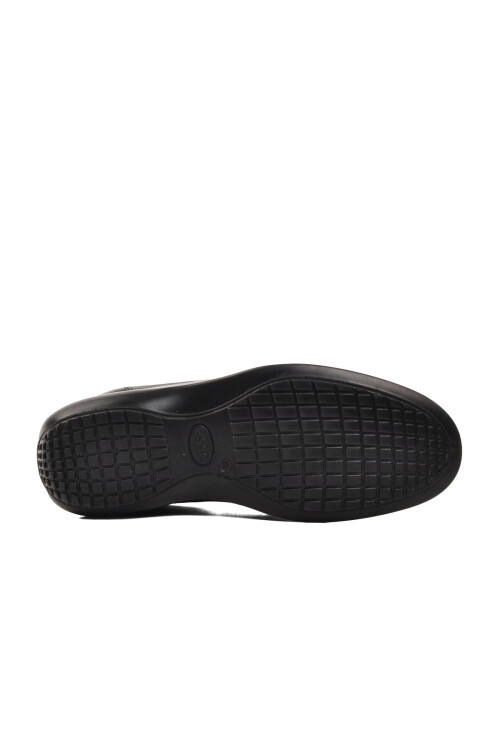 Black Genuine Leather Orthopedic Mens Casual Shoes 20063 M