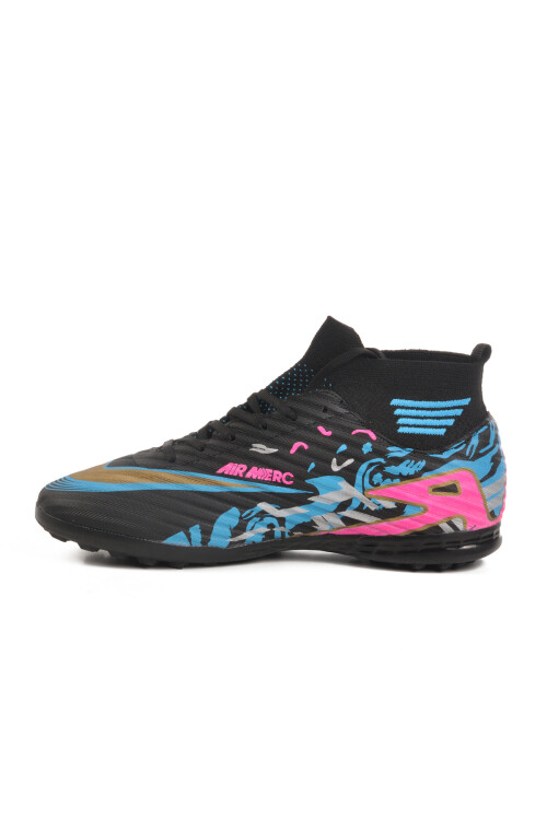 Black Fuchsia Mens Artificial Turf Shoes WJ-502 M