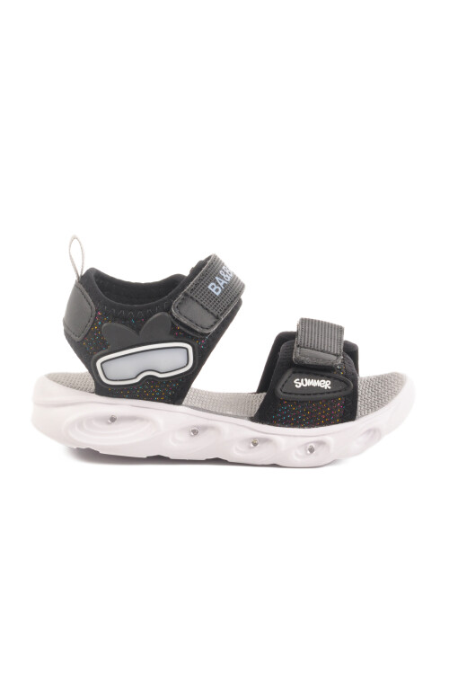 Black Velcro Lighted Boys Sports Sandals 018127 P
