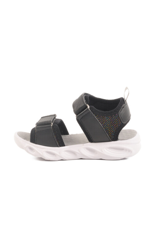 Black Velcro Lighted Boys Sports Sandals 018127 P