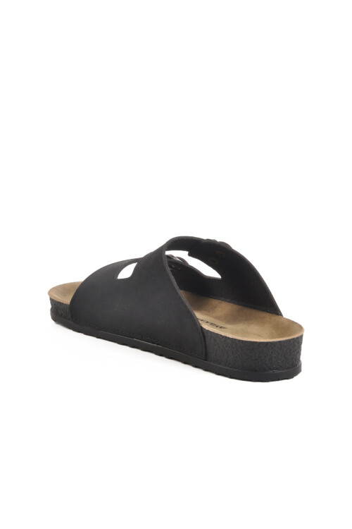 Black Lightweight Double-Strap Anatomical Womens Slippers 20-972 Z