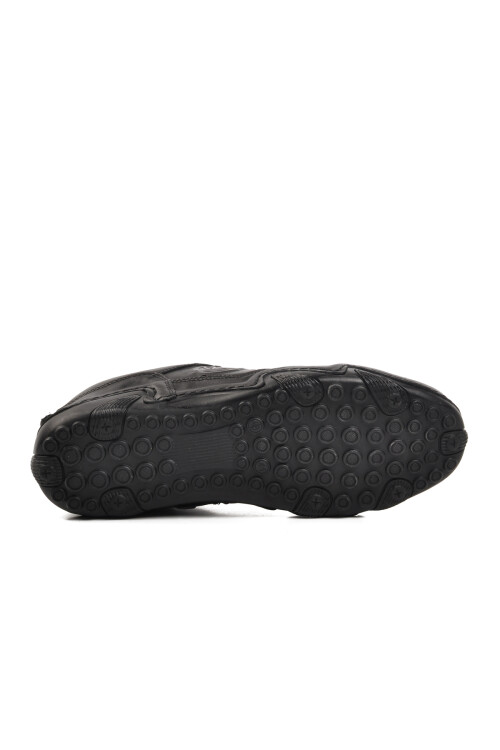 Black Genuine Leather Mens Casual Shoes 325-SM